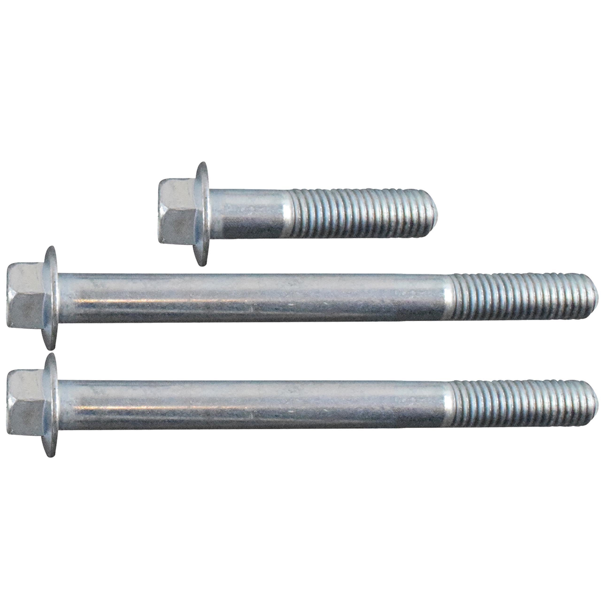 ICT Billet 551681 LS starter bolt kit: two long and one short grade 10.9 flange bolts