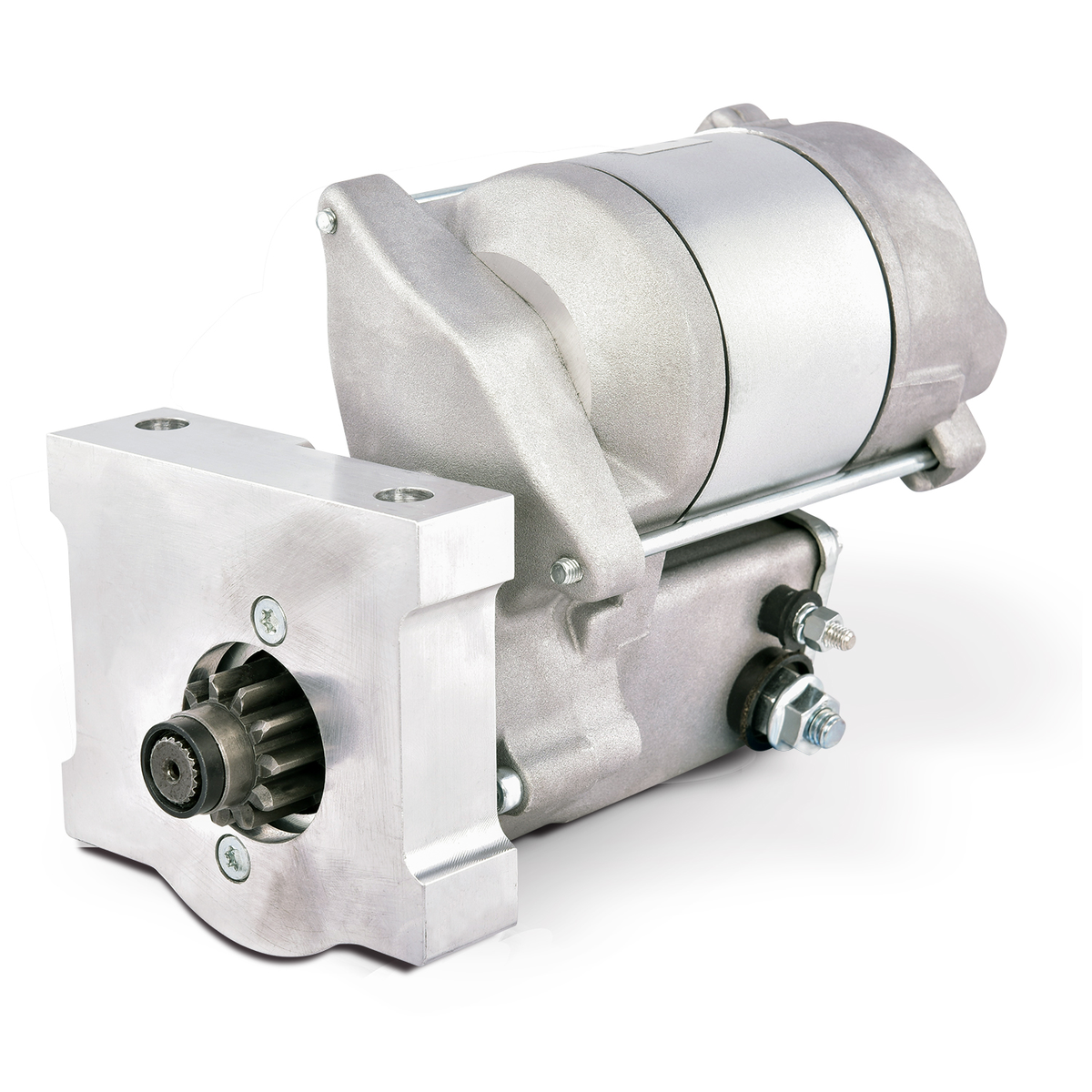 ProForm 67054 LS starter, mounting block and drive pinion view
